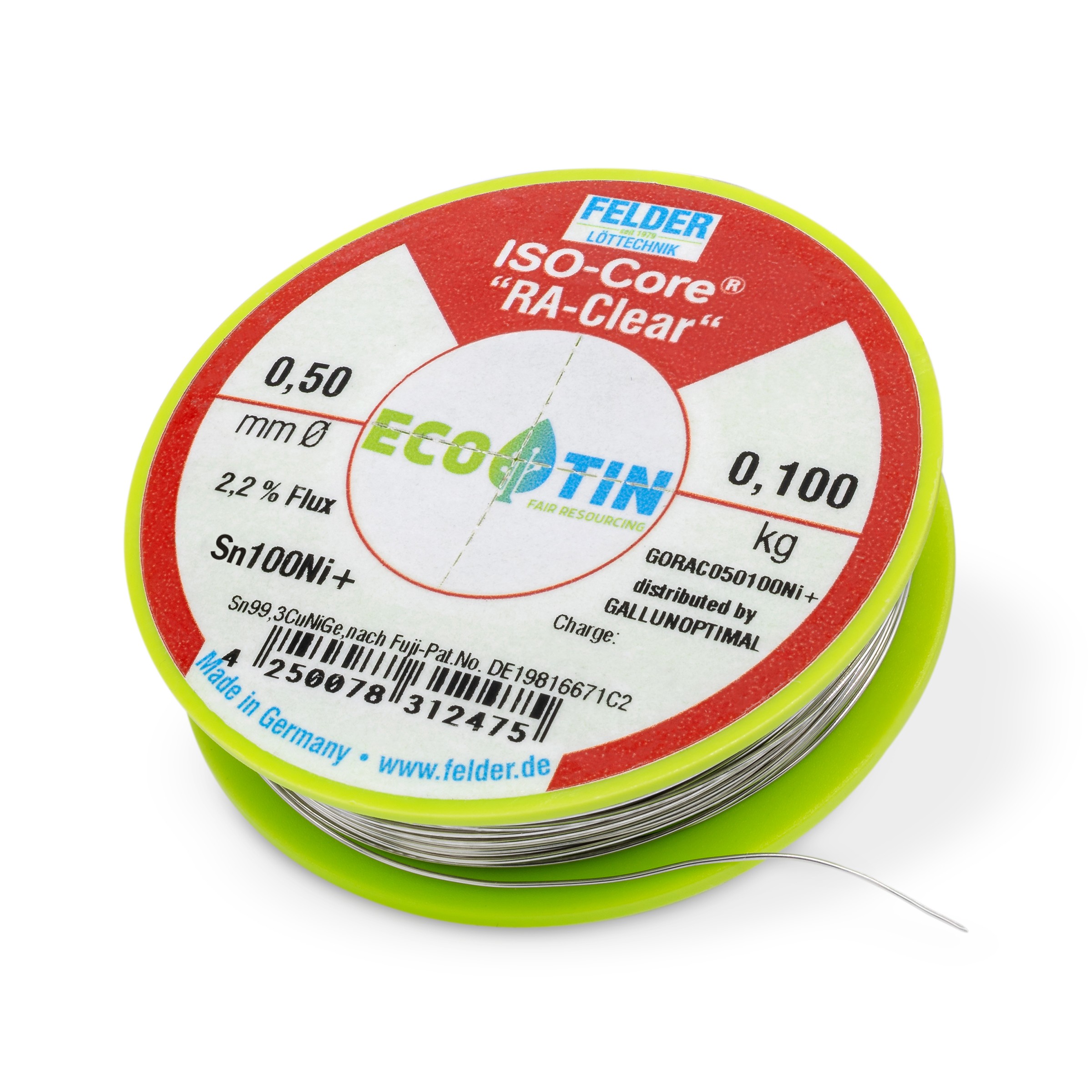 GALLUNOPTIMAL ISO-Core Sn99,25Cu0,7Ni0,05 (Sn100Ni+)